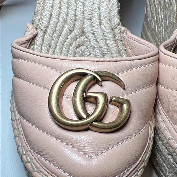 Gucci Light Pink Espadrille Wedges - Picture 4 of 10